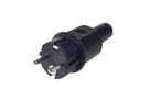 BACHMANN solid rubber plug, French system, IP44, black