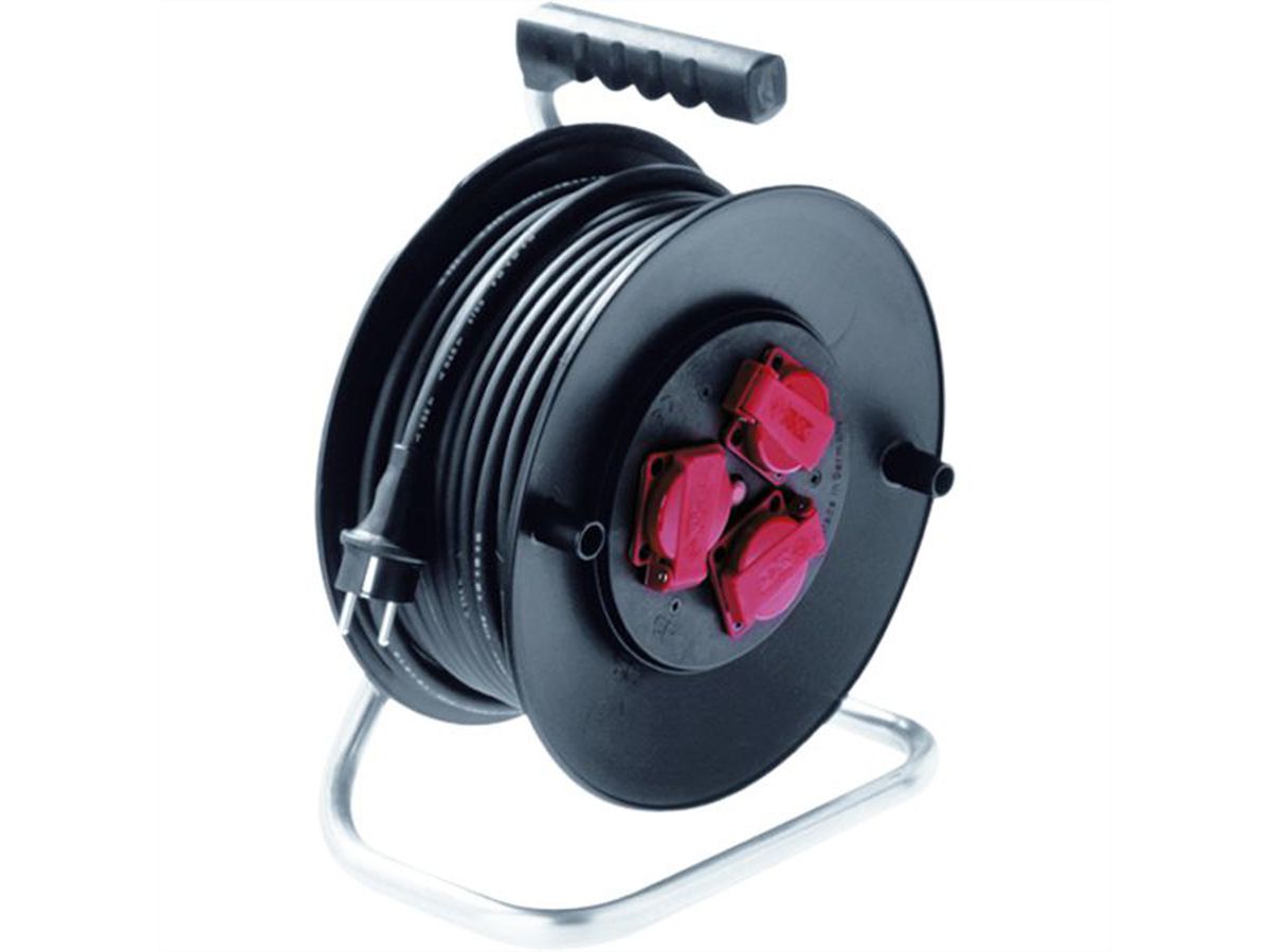 BACHMANN protective contact retractable cable reel 3x 230VAC, IP44, 25 m