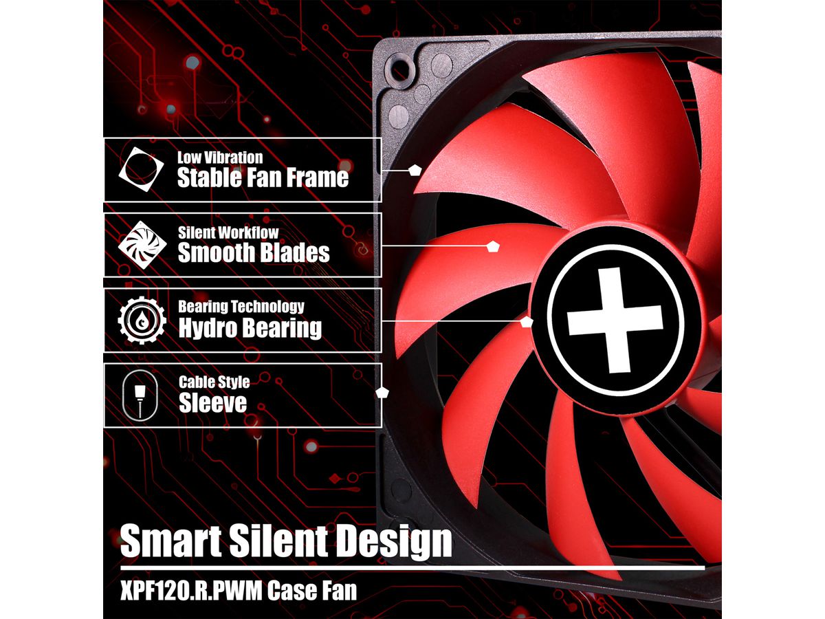 Xilence XPF120.R.PWM 120mm PWM Case Fan, 4PIN