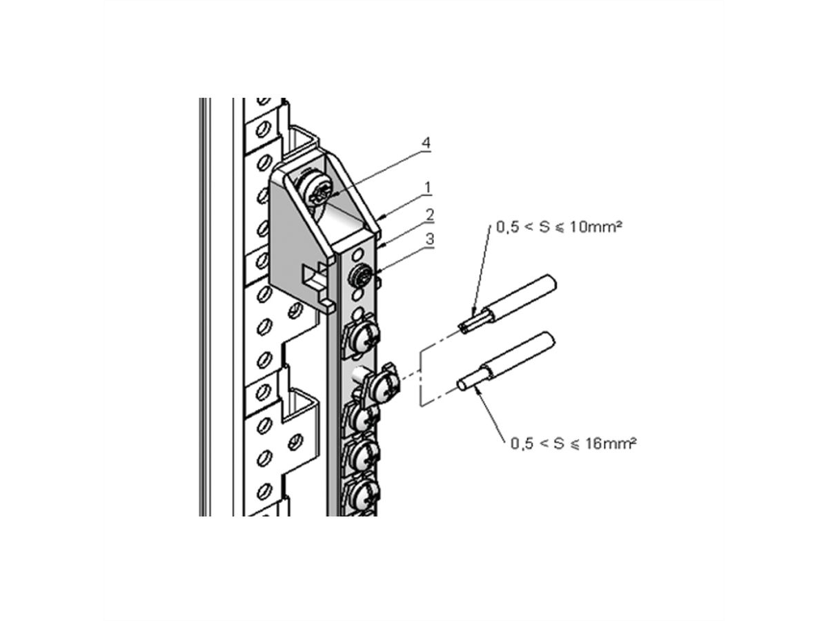 EARTHING RAIL 2000MM-133PTS