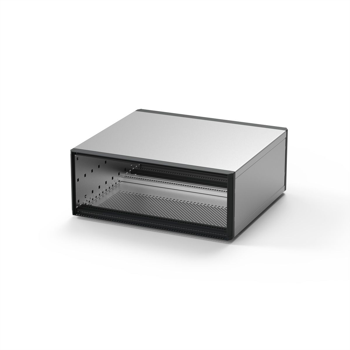 SCHROFF RatiopacPRO, Complete Case, Desktop, Retrofittable Shielding, Front Trim, 3 U, 84 HP, 315 mm