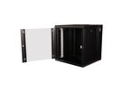 ROLINE 19-inch wandbehuizing Pro 12 U , 600x600 BxD tweedelig draaibaar zwart