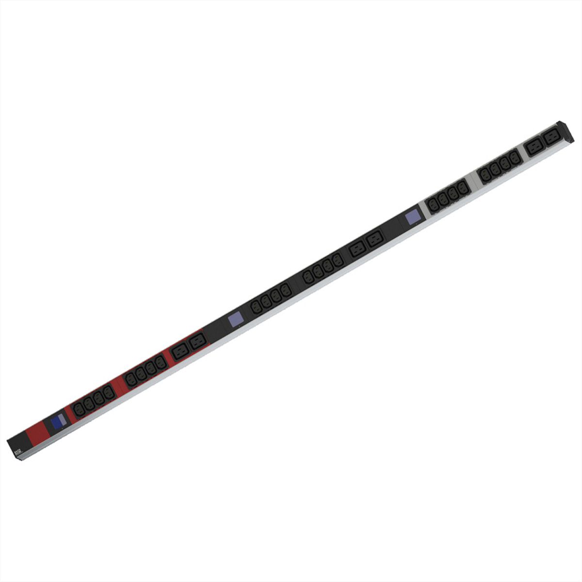 BACHMANN BN0500 19" PDU 1U 24xC13 6xC19, power measurement, connection CEE 3x16A, red