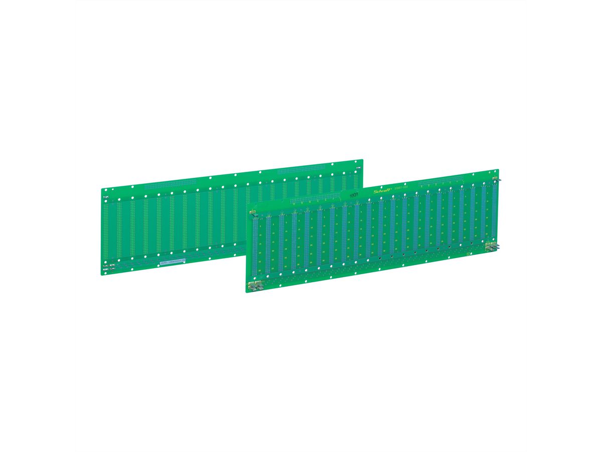 SCHROFF Backplane With 60 Through-Connected Signal Lines, 21 Slots, 4 HP Pitch, no Connectors