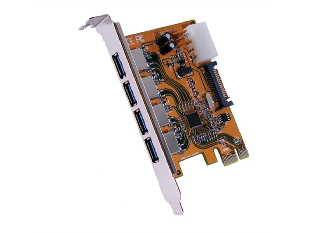 EXSYS EX-11094 PCI Express kaart 4x USB 3.0 Extern