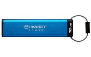 Kingston Technology IronKey 16GB USB-C Keypad 200C, FIPS 140-3 Lvl 3 (aangevraagd) AES-256
