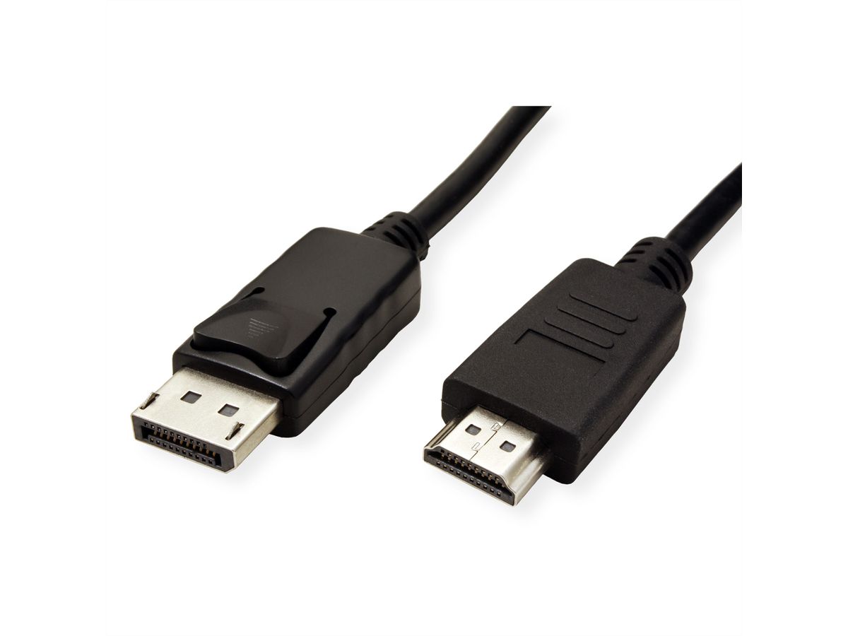 ROLINE GREEN DisplayPort Kabel DP - HDMI, M/M, zwart, 2 m