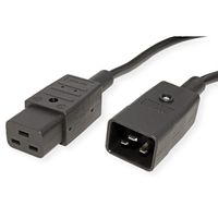 BACHMANN mains cable IEC320/C19-C20 16A/250V IEC connection, black, 0.5 m