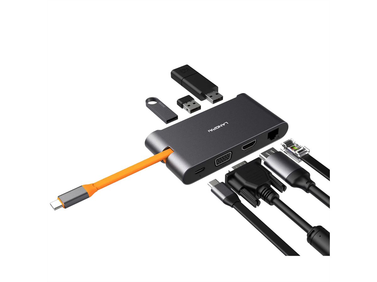 EXSYS EX-1220HM USB 3.2 Gen1 C-HUB 7 Ports für Notebook, Matebook und MacBook