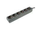 ROLINE Power Strip, 6-way, black, 1.5 m