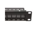 VALUE Keystone 19'' Module Frame, 24 ports, shielded, 1U, 1-piece-type, black