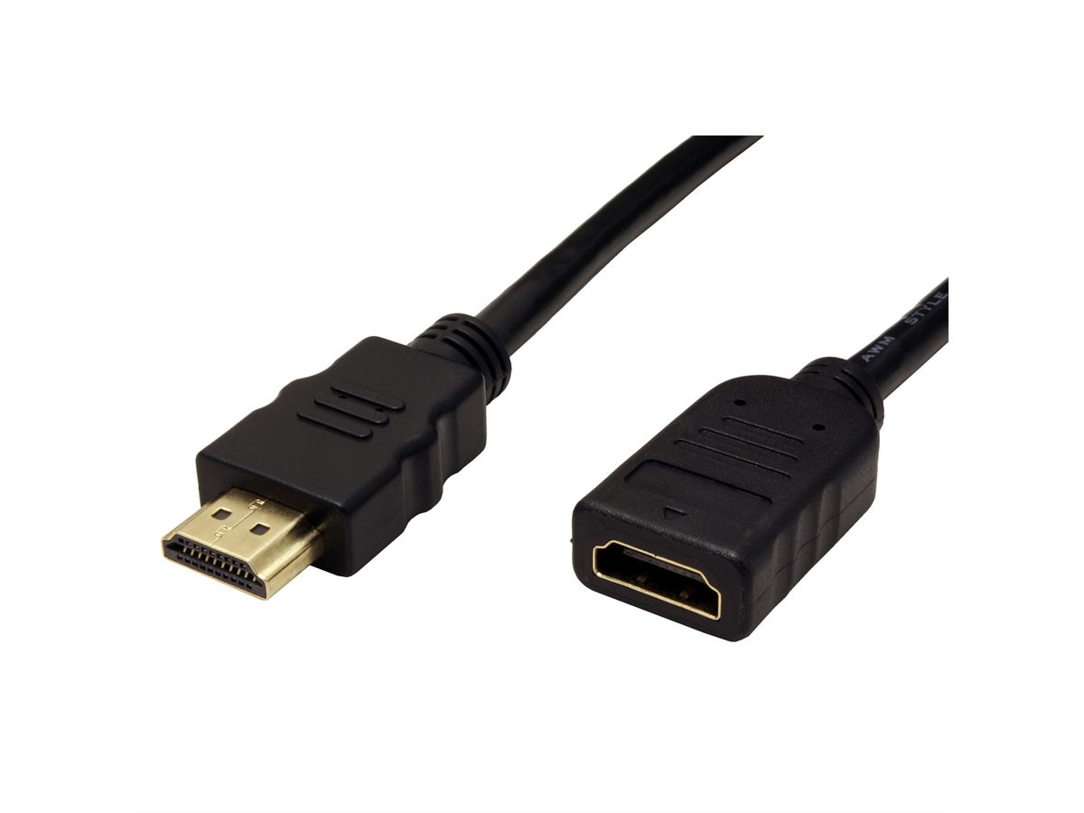 VALUE HDMI High Speed Cable met Ethernet M-F, 2 m