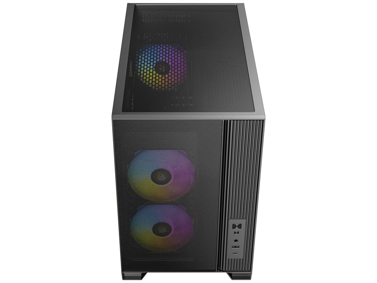 ANTEC FLUX M ATX/Micro-ATX/ITX Midi Tower PC case, black