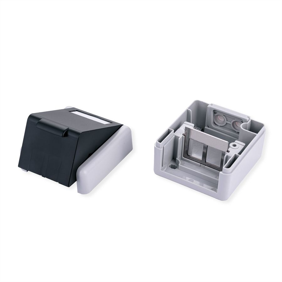 VALUE Outdoor wandbehuizing voor 2x keystones , grijs