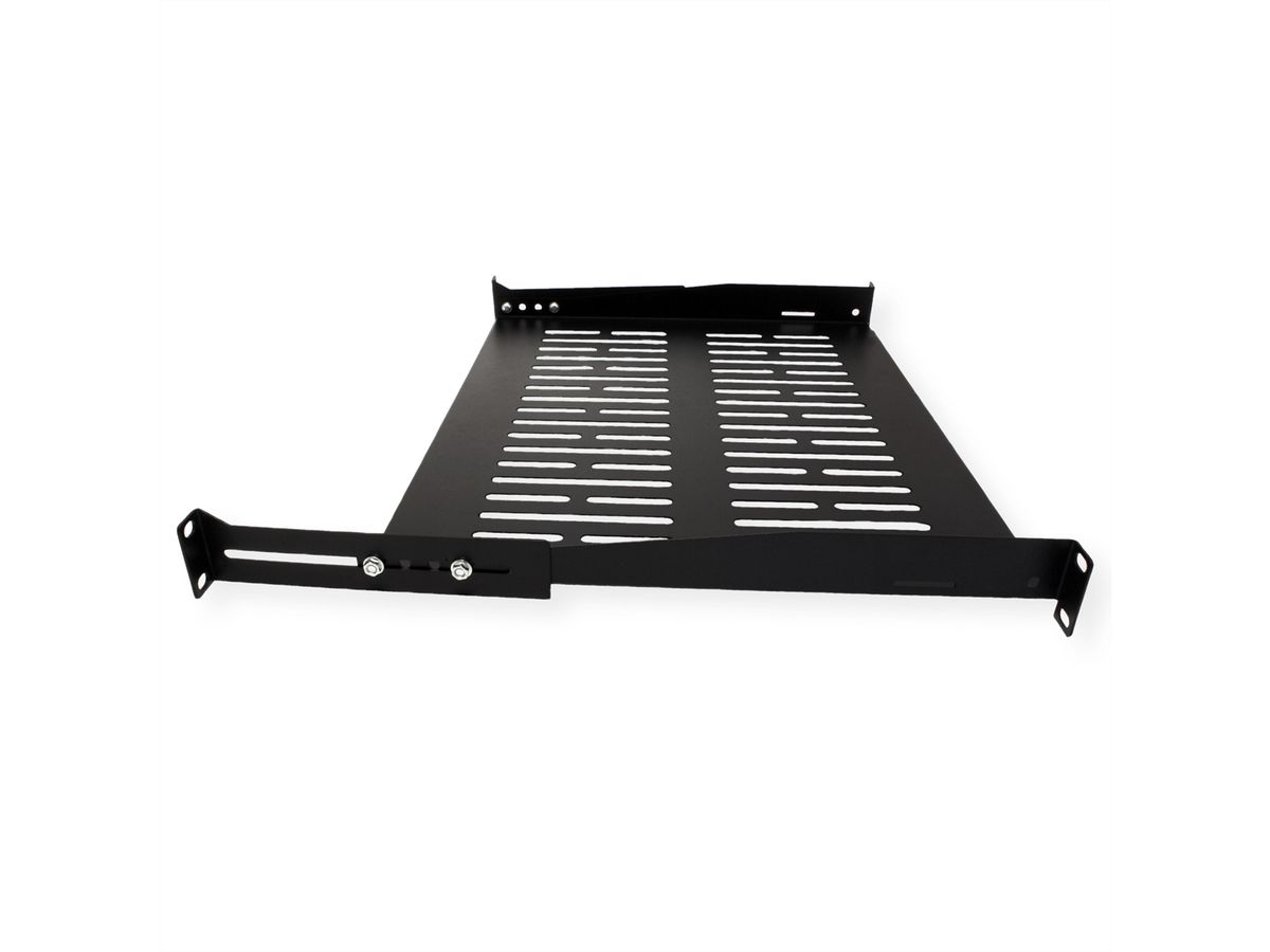 VALUE 19"-Fixed Shelf, 485 x 350mm, max. 25kg, 1U, black