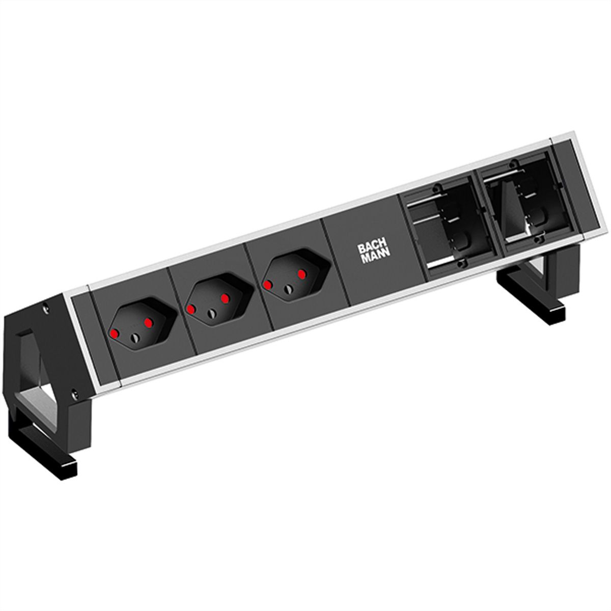 BACHMANN DESK2 3xCH T13 90° 2xCM, Stroom 0,2m GST18 Inox gelakt Zwitserland