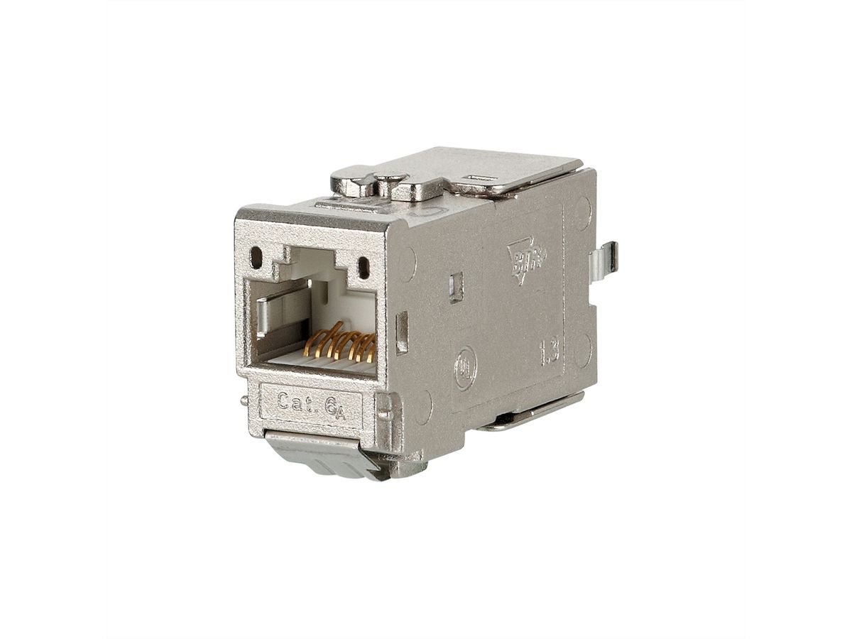 METZ CONNECT C6A Module Cat.6A (klasse EA), 180°, kabelmontage zonder gereedschap