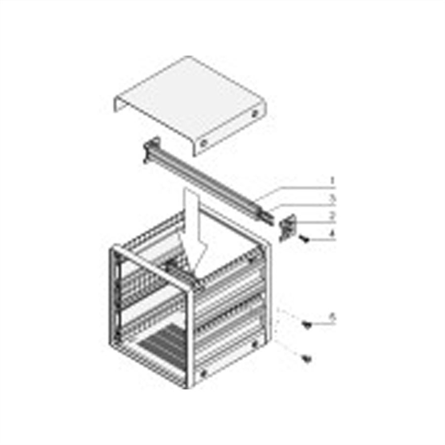 SCHROFF PropacPRO horizontale rail midden type ST-C, 84 HP