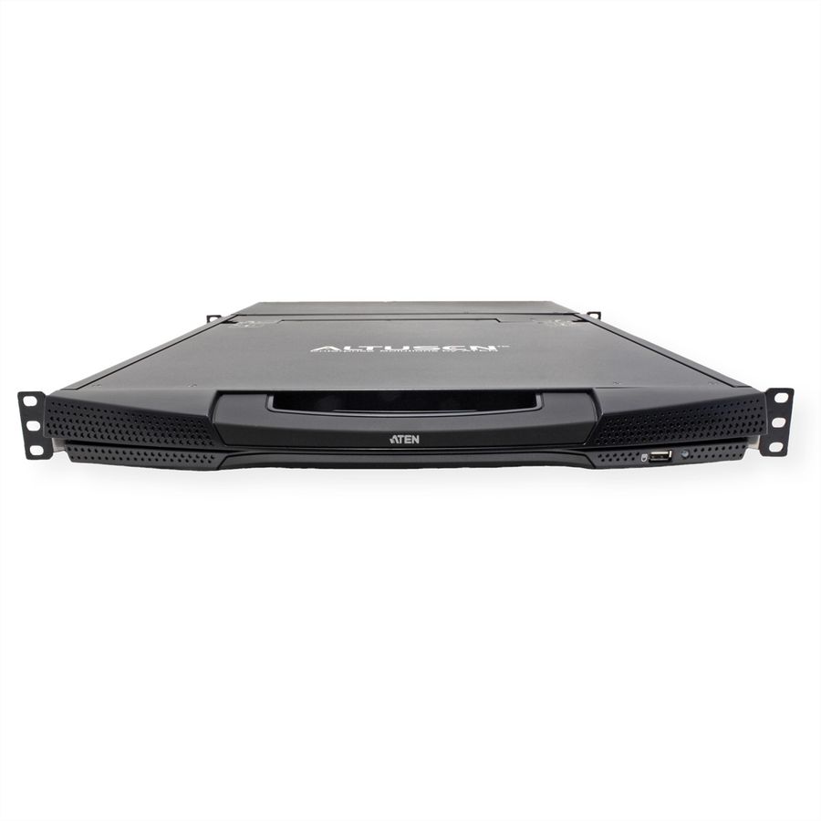 ATEN KL1516AiM KVM Over-IP Switch, 43cm TFT, VGA, PS/2-USB über Kat 5, 16 Ports, IT-Layout
