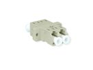 TELEGÄRTNER  LC/APC Duplex adaptor, multimode, cramic sleeve, plastic housing, beige, Z77