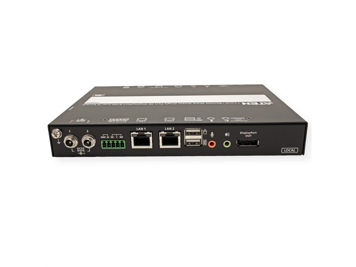 ATEN CN9950 1-Lokaal-Remote Share Access Single Port 4K DisplayPort KVM over IP Switch