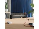 BACHMANN DESK2 ALU BLACK 2xUK, 1xUSB C/C 45W L=0,2m