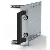 SCHROFF eendelige voorhandgreep, breedte 12,2 mm, zwart geanodiseerd, 3 HE, 102 mm