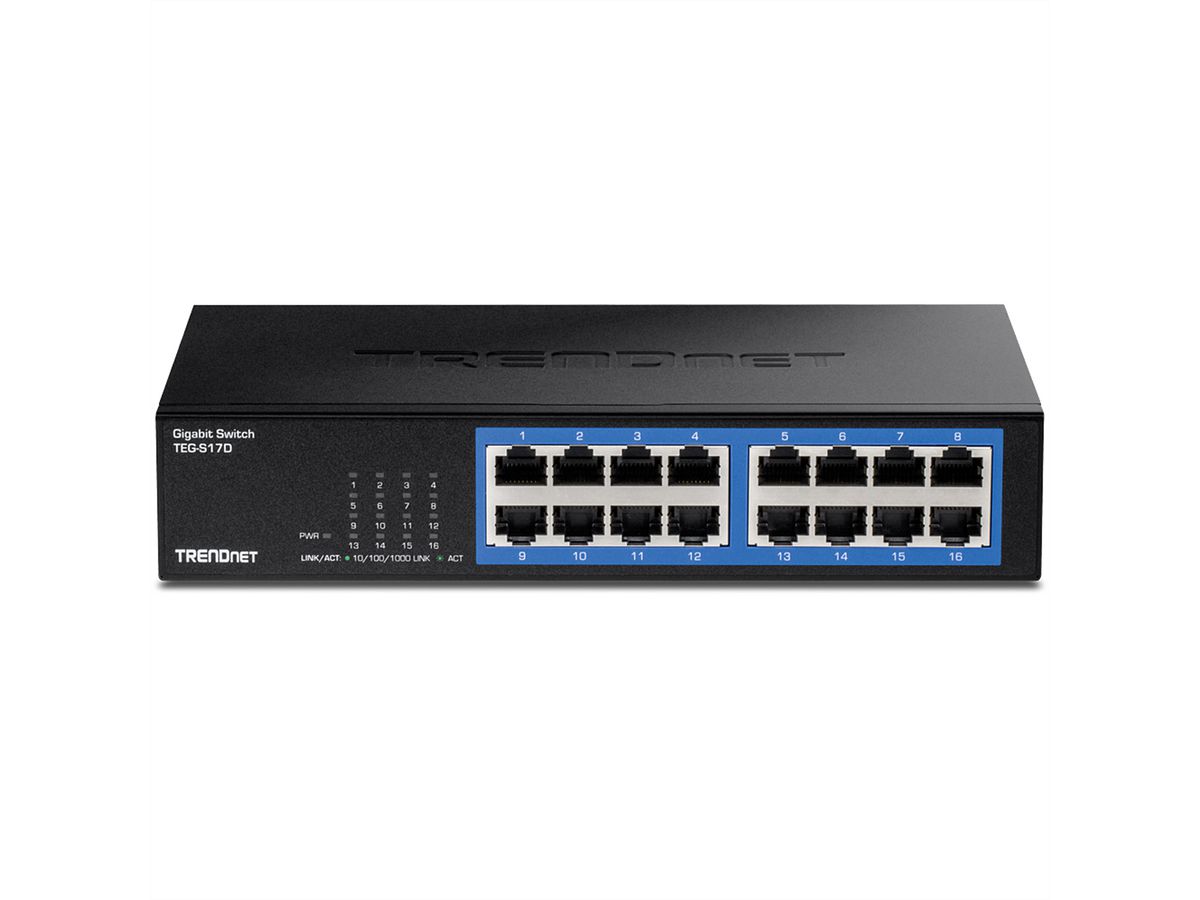 TRENDnet TEG-S17D ,  16-Poorts Gigabit Desktop Switch