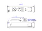 BACHMANN POWER FRAME 2xP40 1xCM 1xUSB A/C 22W 0,2m GST18