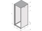 SCHROFF Novastar kast zonder deur en achterwand, Heavy-Duty, RAL 7021/7035, 2145H 553W 800D