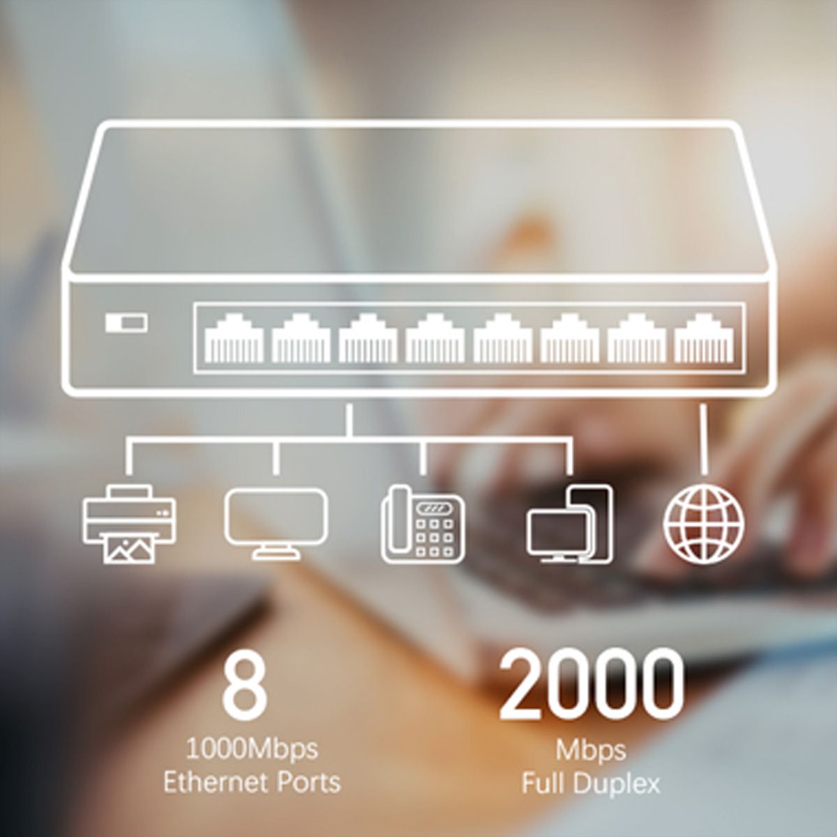 CUDY GS108 8-poorts Gigabit Switch