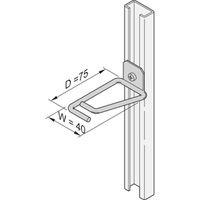 SCHROFF Cable Eye for C-Rail, Steel, 40 x 75 mm