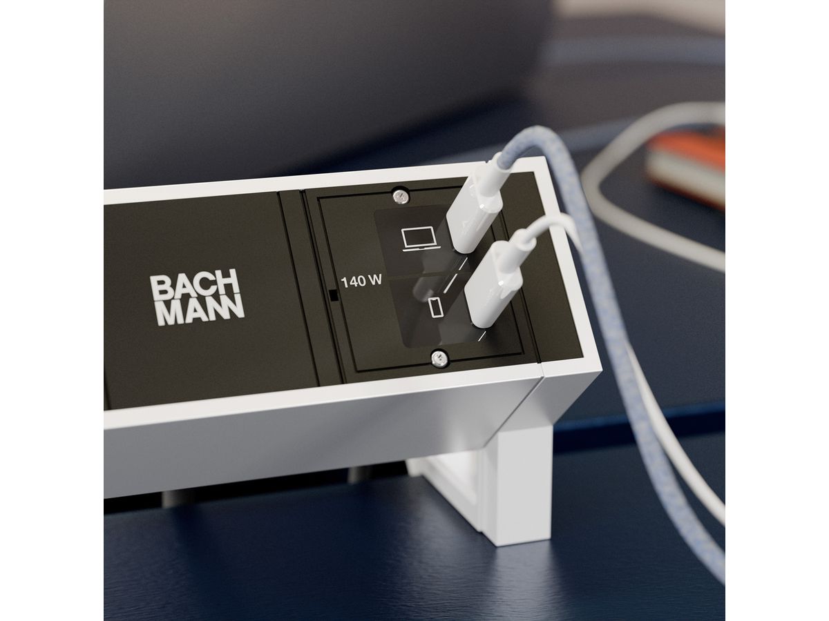BACHMANN Custom Modul USB C/C/C Charger, mit Netzteil