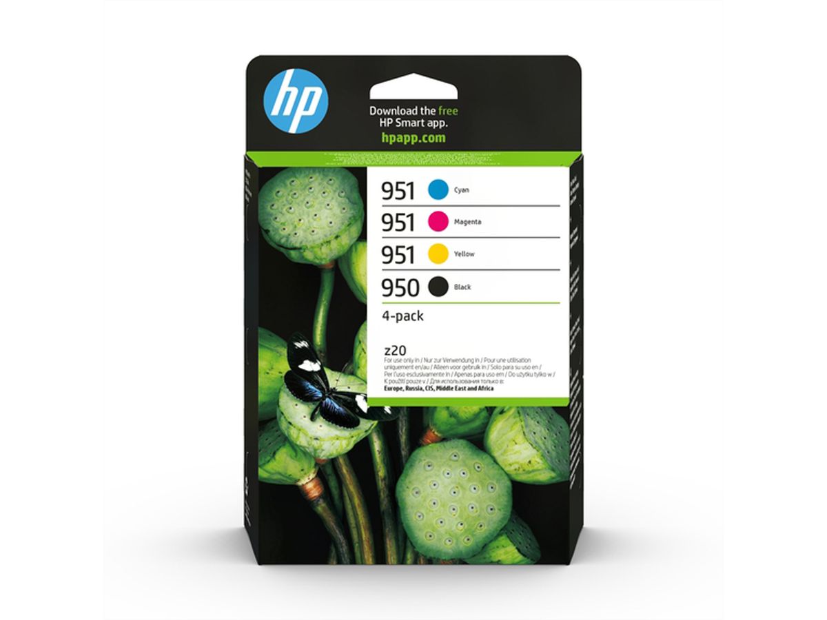 6ZC65AE, Multipack, Druckpatrone, schwarz, cyan, magenta, yellow, Nr. 950/951, CN045/46/47AE/48A für HP OfficeJet Pro 8100ePrinter / 8600/plus