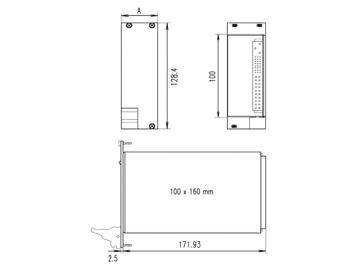 SCHROFF PSU 19" for CompactPCI, AC/DC, 3 U, 8 HP