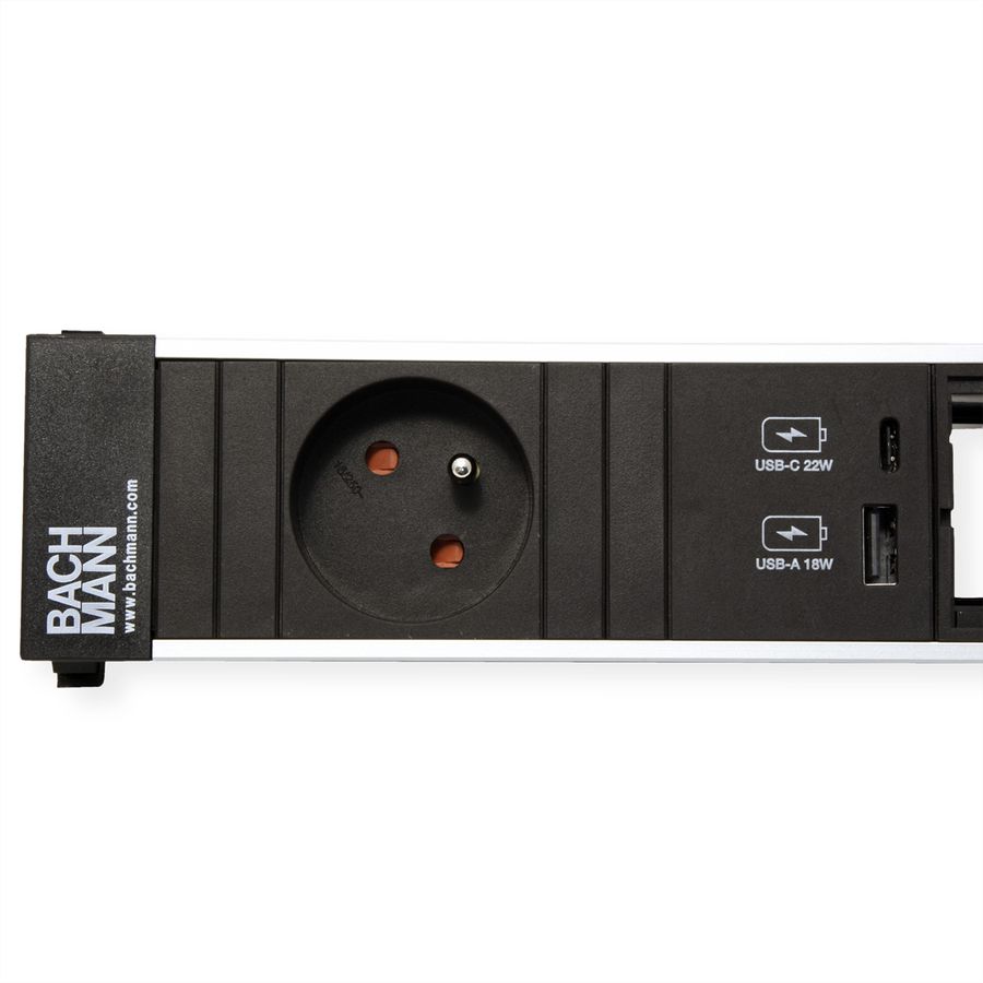 BACHMANN POWER FRAME S 1xUTE 1xCM 1xUSB A/C 22W 0.2m GST18