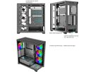 XILENCE Xilent Gleam X818.ARGB Gaming ATX PC-behuizing zwart, RGB ATX Midi Tower