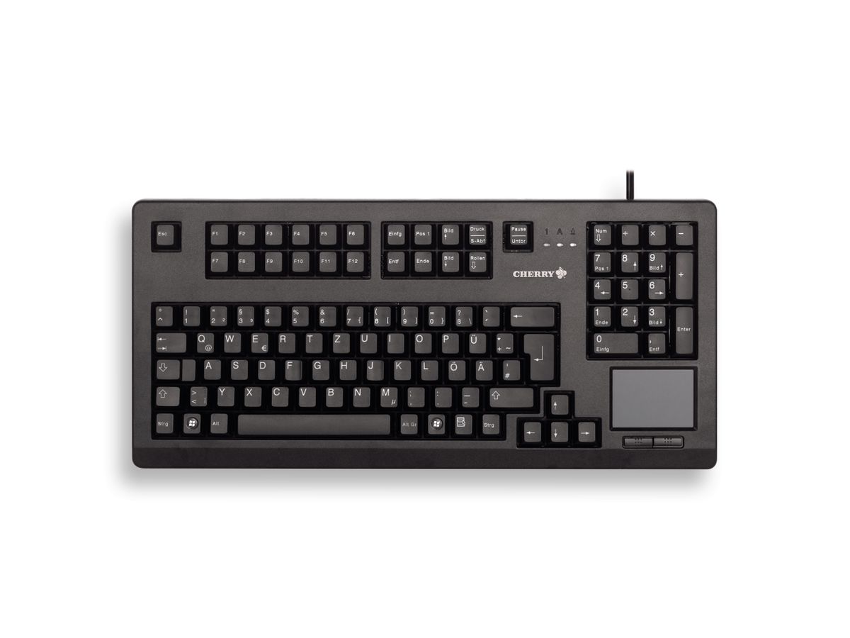 CHERRY TouchBoard G80-11900 Corded Keyboard with Touchpad, Black, USB, (QWERTY - UK)