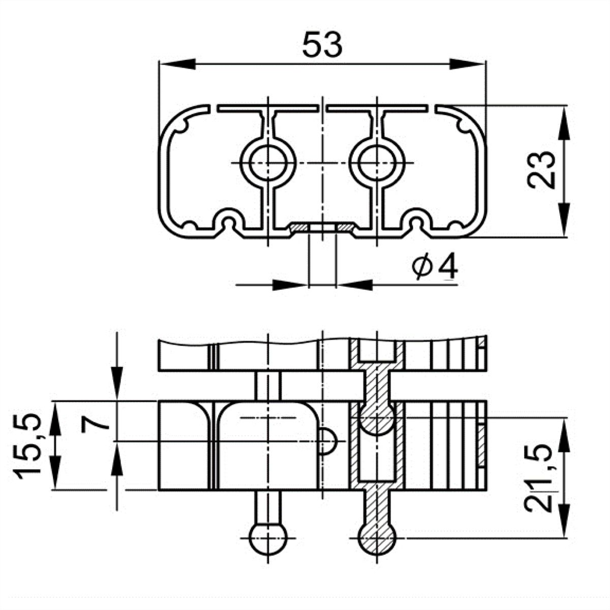 BACHMANN kabelslang Classic zilver