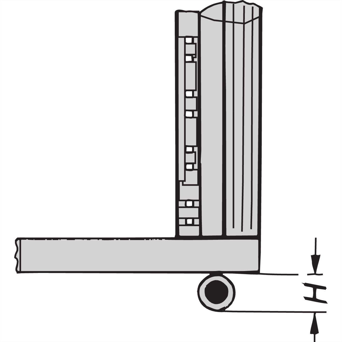 SCHROFF Eurorack Castor, 400 kg, 110 mm Height