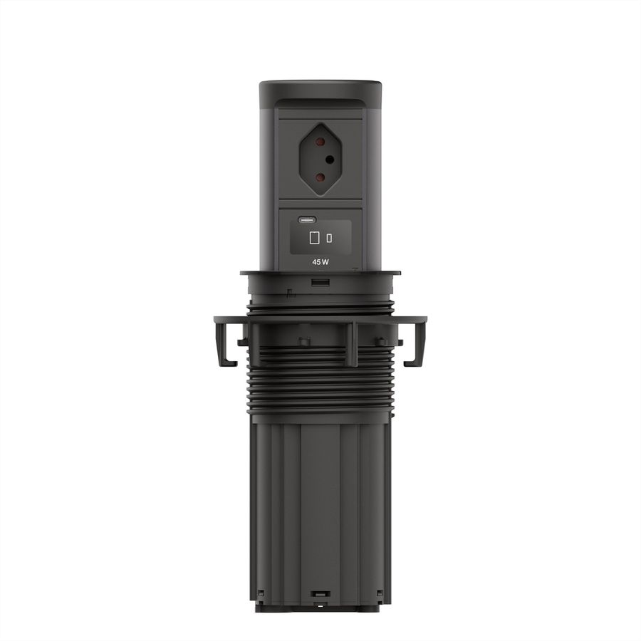 BACHMANN ELEVATOR2 1xCH T13, 1xUSB C Wireless Charger RAL9005 2.0m AE