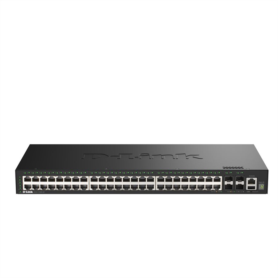 D-Link DGS-1530-52/E 52-Port Switch Smart Managed Gigabit Stack 4x 10G