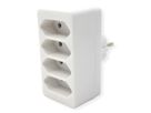 BACHMANN Multistecker 4xEuro , wit 4x2,5A/230V