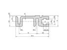SCHROFF Horizontal Rail, Rear, Type H-ST, Heavy, Standard, 84 HP