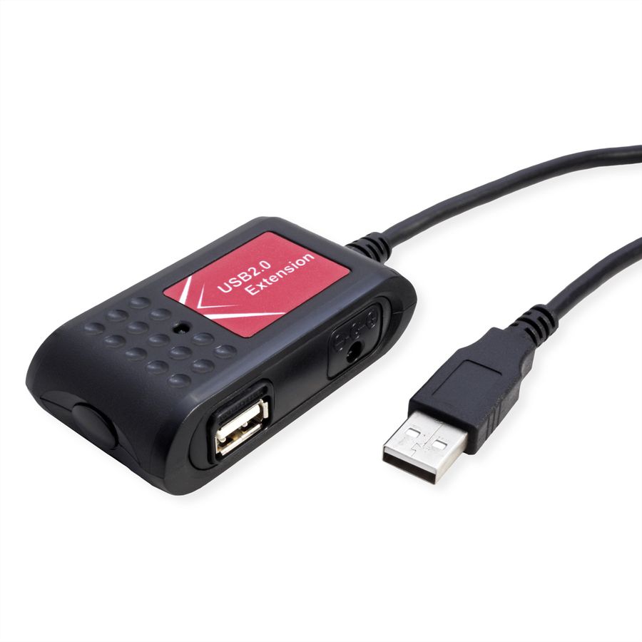 VALUE USB 2.0 Extender, 2 Ports, black, 5 m