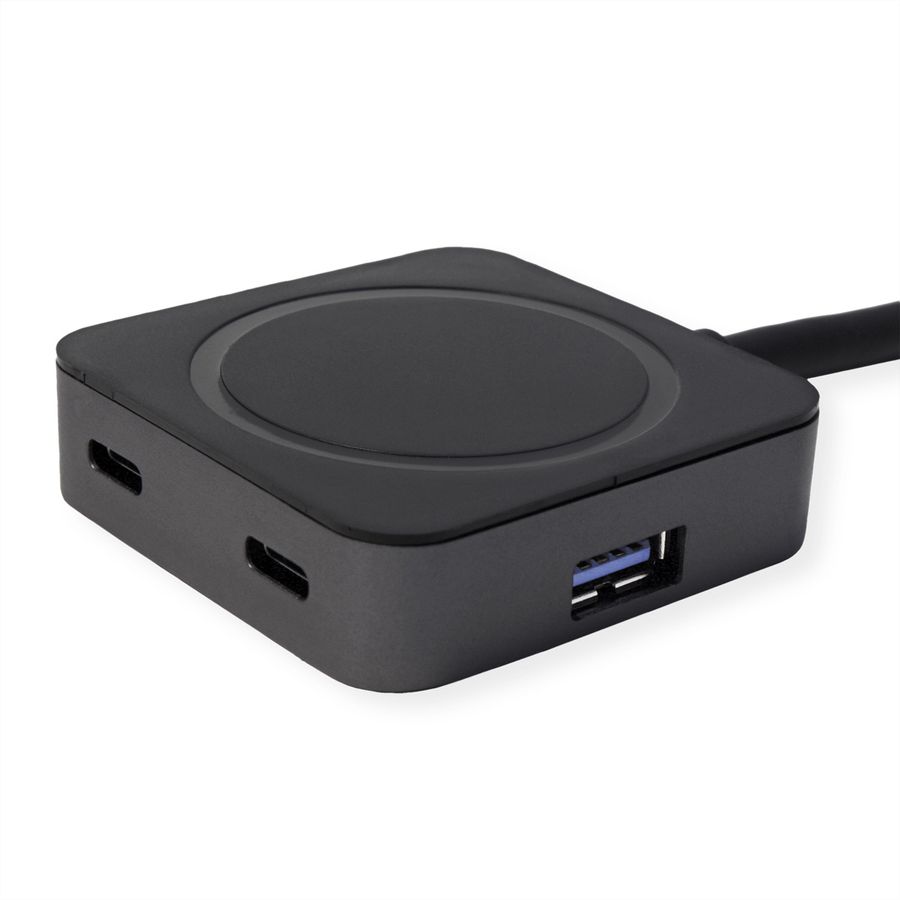 VALUE USB 3.2 Gen 1 Hub, 4 poorten (2x USB-A + 2x USB-C), met verlengkabel, 5 m