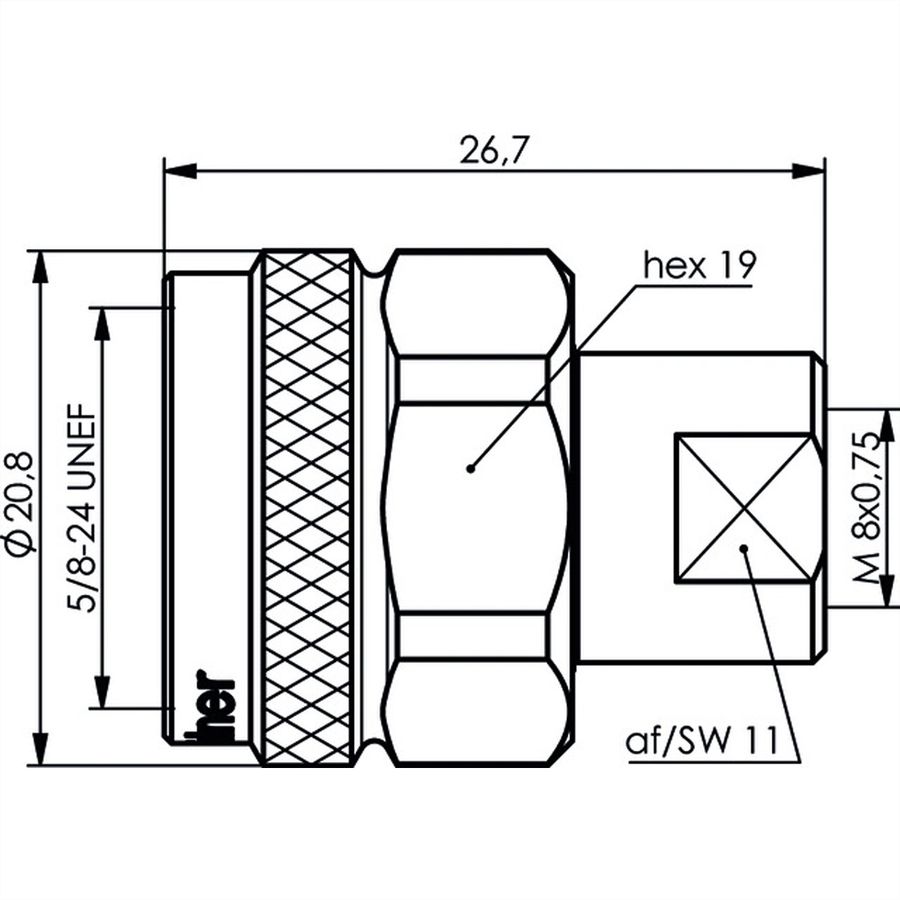 TELEGÄRTNER Adapter N-Stecker / FME-Stecker