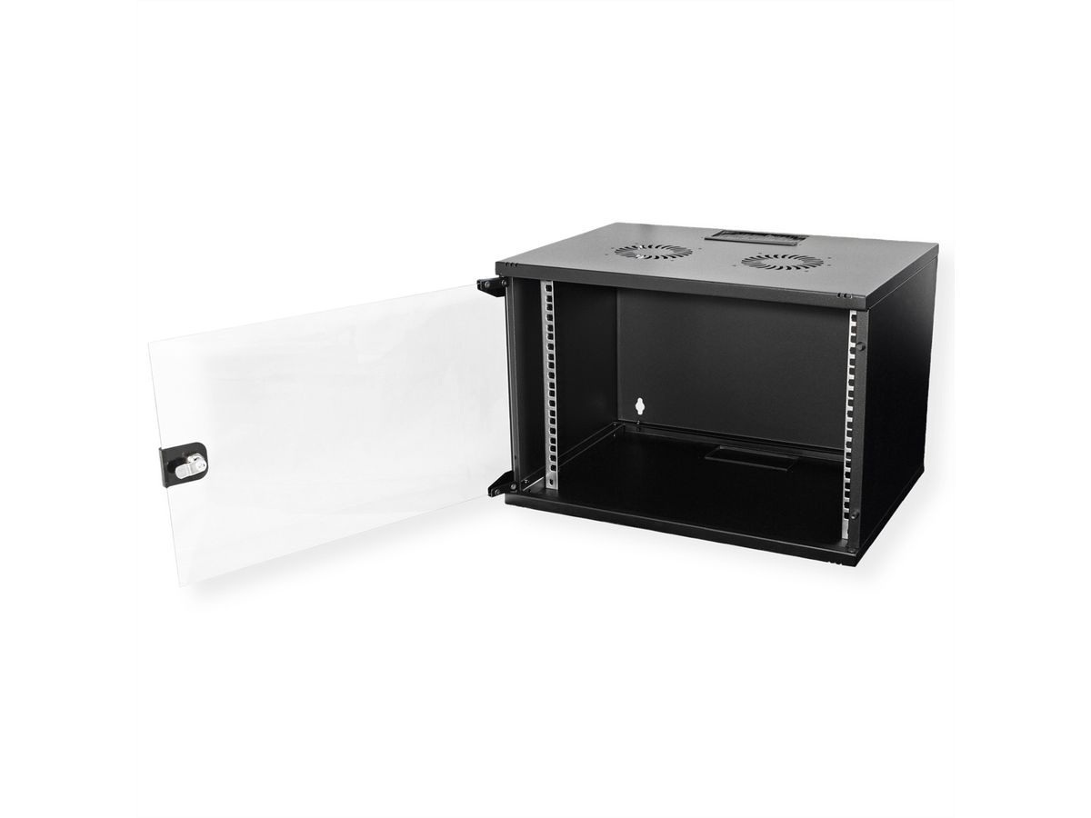 ROLINE 19-inch wandbehuizing Basic 7 U, 540x400 BxD Bouwpakket zwart