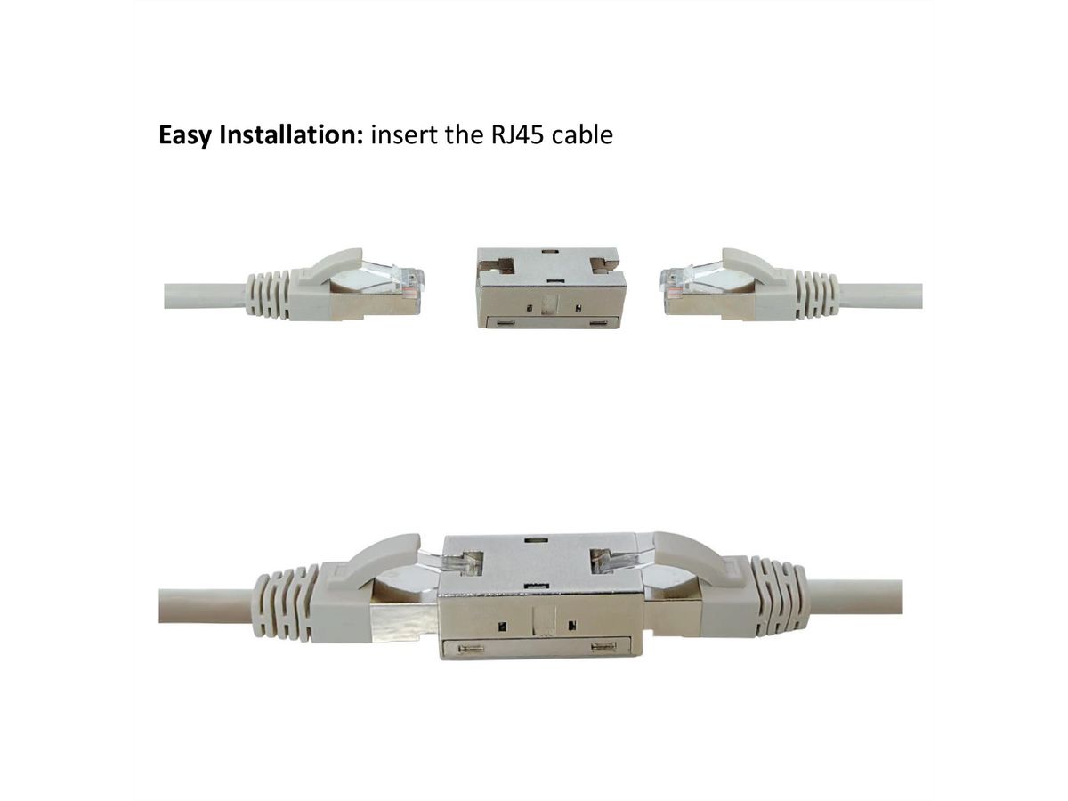 ROLINE RJ45 koppelstuk, afgeschermd, Cat.6A (Class EA), metalen behuizing