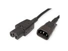 BACHMANN mains cable, IEC plug to hot appliance coupling, IEC320 C14/C15, 2 m